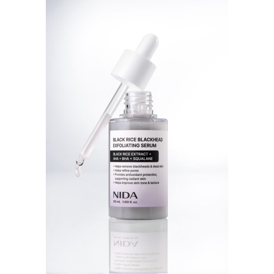 NIDA Black Rice melno punktu attīrošs pīlinga serums, 50ml