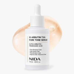 NIDA α-Arbutin TXA Pure Tone Serum – serums vienmērīgākam un mirdzošākam ādas tonim, 50ml