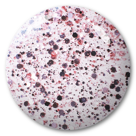 LUXE GEL SHINY ROSE ART FLAKE – GLANCĒTS TOPS BEZ LIPĪGĀ SLĀŅA