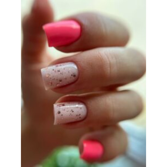LUXE GEL SHINY ROSE ART FLAKE – GLANCĒTS TOPS BEZ LIPĪGĀ SLĀŅA
