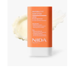 NIDA Invisible Fit saules aizsargkrēms ar rullīti, kas saplūst ar ādu, 19g