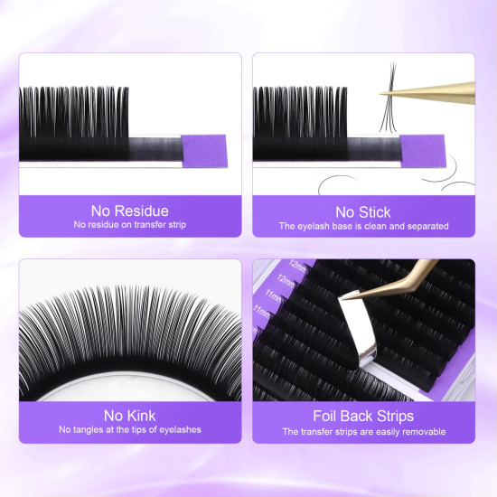 NAGARAKU INDIVIDUAL BLACK MATTE LASHES 0.05 C